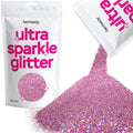 Hemway Premium Ultra Sparkle Glitter Multi-Purpose Metallic Flake for Nail Art, Cosmetic Graded, Makeup, Festival and Hair 100g / 3.5oz - Microfine (1/256 0.004 0.1mm) - Pink Holographic
