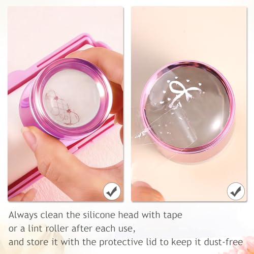FDP Purple 2-in-1 Jelly Nail Stamper Silicone Stamping Tool for Nail Art