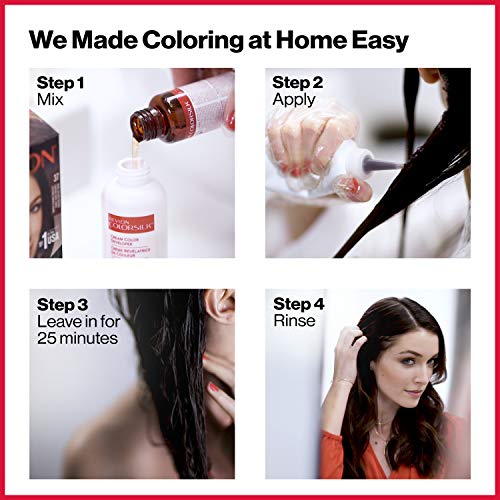 Revlon Permanent Hair Color - Ammonia-Free Black Hair Dye with Keratin, 4.4oz