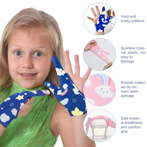 Thumb Sucking Stop Gloves for Kids - 8 Pairs, Ages 3-6