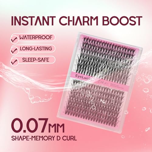 Lash Clusters Kit 280pcs 9-16mm Volume Hybrid Eyelashes