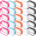 Reginary 25 Pieces Clear Makeup Bags Bulk cosmetic bags with Zipper Travel Toiletry Bags Waterproof Portable Transparent zippered pouches for Women Men Traveling Business Trip Bathroom Home