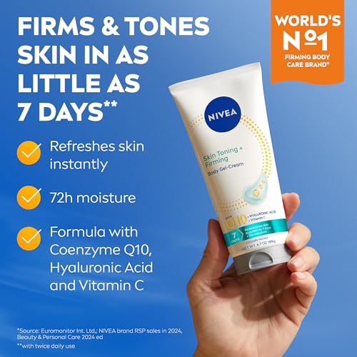 NIVEA Skin Firming Body Gel Cream Q10 & Hyaluronic Acid 6.7oz