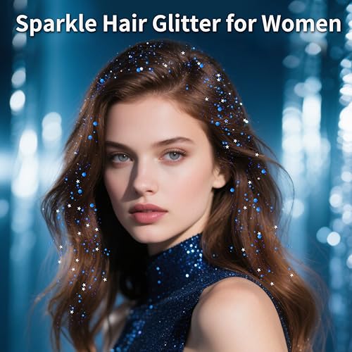 Royal Blue Face & Hair Glitter Stick - Waterproof 4th July Makeup