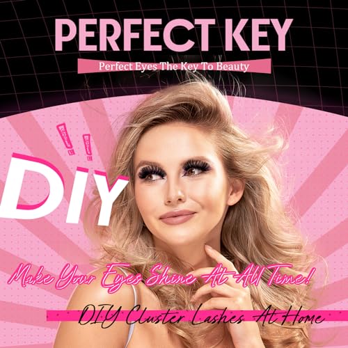 30D 40D Individual Lash Clusters D Curl Cluster Eyelashes Extensions 200 Clusters Wispy Cluster Lash Extensions 10mm 12mm 14mm 16mm 18mm (30D+40D-200 Black)