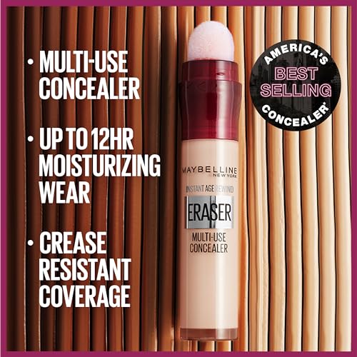 Maybelline Instant Age Rewind Eraser Dark Circles Treatment Multi-Use Concealer, 160, 1 Count (Packaging May Vary)