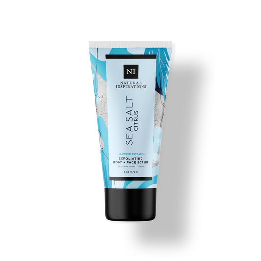 Natural Inspirations Sea Salt Citrus Exfoliating Face + Body Scrub 6oz