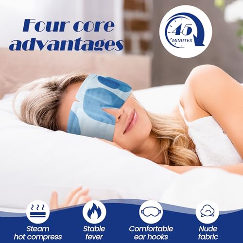 120 Pcs Steam Eye Masks Disposable Bulk Self Heated Eye Masks for Sleep Spa Dry Eyes Home Office Travel Relief Stress Relaxation, 3 Styles