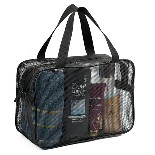 Portable Mesh Shower Caddy Bag for Bathroom & Travel - REDSINDA