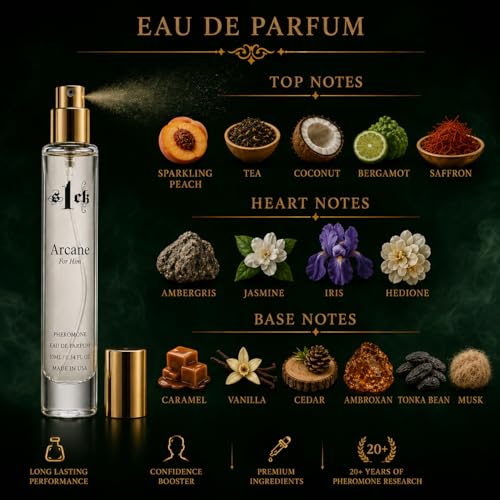 Jonny Truelove Arcane Pheromone Cologne for Men - Long-Lasting Attraction Spray