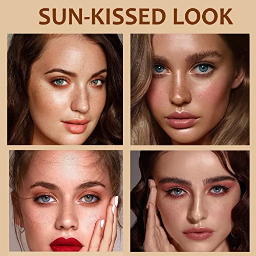 LAIKME Freckle Stamp Pen, Fake Freckles Stamp Air Cushion, Waterproof Long Lasting Quick Dry Faux Freckle Maker, Natural Sunkissed Lifelike Freckle Stain Makeup (Light Brown)