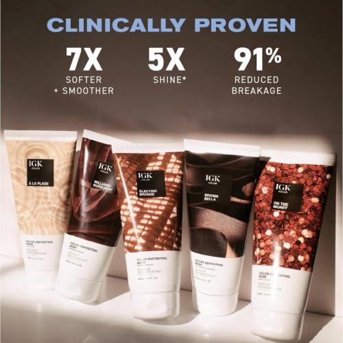 IGK Brown Bella Hair Gloss Mask 6 oz | Brunette Toner