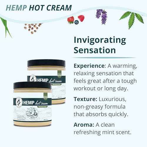 Zatural Hemp Hot Cream with Essential Oil Blend, Aloe, Hemp, and More (8oz 2-Pack)