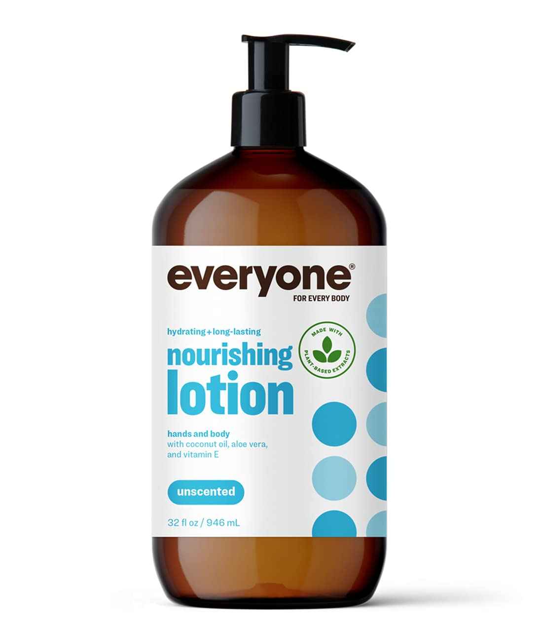 EO Products, Everyone Lotion for Everyone and Everybody, Unscented, 32 Fl Oz (960 ml)