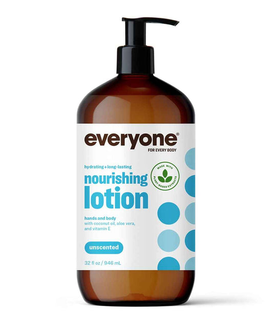 EO Products, Everyone Lotion for Everyone and Everybody, Unscented, 32 Fl Oz (960 ml)