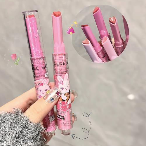 Heart-Shaped Hydrating Lipstick Set - 3 Colors Jelly Gloss
