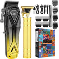 Professional Hair Clippers for Men, Cordless Beard Trimmer Set, Barber-Grade Tool with USB Charging, Lightweight & Low Noise for Home Use