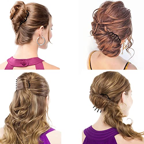 Metal Hair Fork Combs for Updo Bun Hairstyles - 6 Piece Set