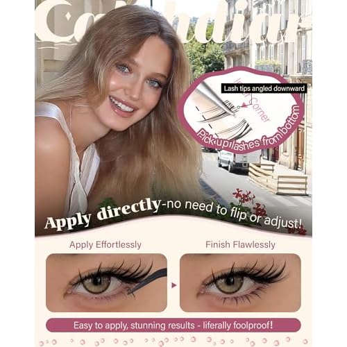 Calphdiar Bottom Lashes Naturtal 5-7MM Bottom Eyelash Clusters Clear Band Lower Individual Lashe CC Curl Cluster Eyelash Extensions Pre-Mapped Lash Clusters for Everyday Looks Easy to Use