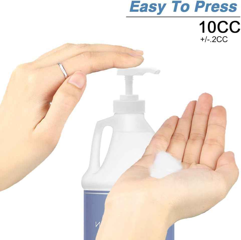 AMORIX 4 Pcs 38-400 Gallon Pump for Jug 10cc Dispensing Gallon Jug Pump Dispenser Lotion Gallon Shampoo Pump Top Replacement Black & White, Fits 1 Gallon Bottle 64oz 128oz Hand Sanitizer Containers