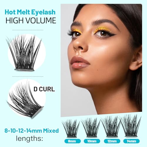 Wide Stem 5D Cluster Lashes Mixed 8-10-12-14mm D Curl