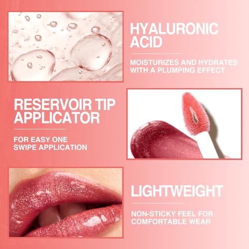 LANGMANNI Hyaluronic Acid Lip Gloss Set 3pc Plumping