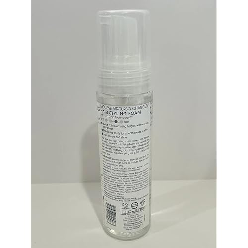 Giovanni Hair Styling Foam Natural Mousse - Air Turbo Charged, 7 Ounce - 6 per case.