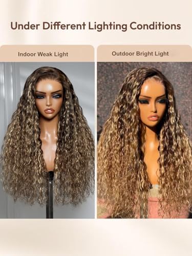 Water Wave Lace Front Human Hair Wig 13x4 22in