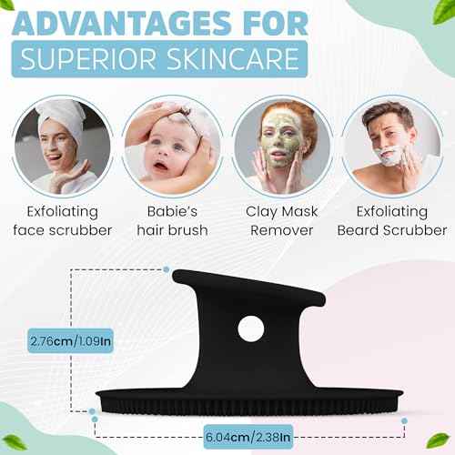 4 PCS Face Scrubber - Premium Silicone Brush and Face Exfoliator Scrubber for Deep Cleansing, Facial Exfoliating, and Pore Cleaning; Ideal Brush for Women and Men, Skin Care Essential