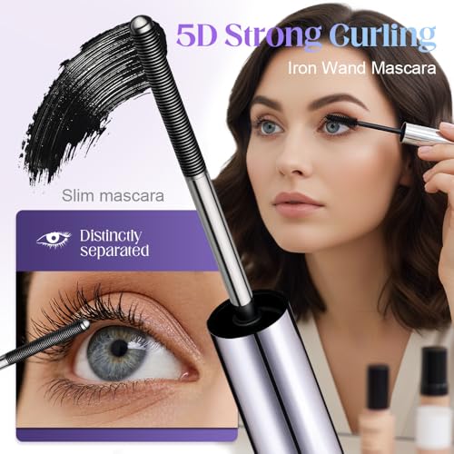 Eyelash Primer with Metal Wand, Waterproof Curl Hold (2PC)