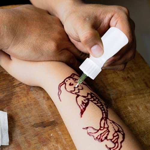 Jagua Henna Applicator Bottles Kit with 16 Tips