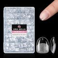 UNA GELLA Extra Short Oval Nail Tips 312pcs - Natural Lightweight Gel