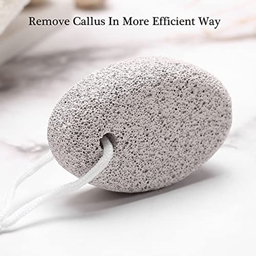 A&White Natural Pumice Stone for Feet and Hands - 2PCS Lava Pedicure Callus Remover