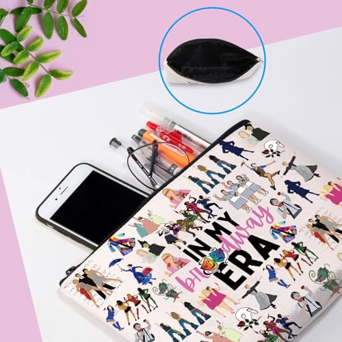 GJTIM Musical Gift Theatre Bag In My Musical Era Musical Theatre Gift Musical Zipper Pouch Makeup Bag (BWayEra Bag)