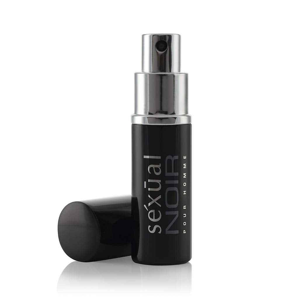 Michel Germain Sexual Noir Pour Homme Eau de Toilette Travel Spray, Top Notes of Italian Bergamot, Crisp Grapefruit, Cardamom, Mysterious Dark Natural Oils, 0.26 Fl Oz