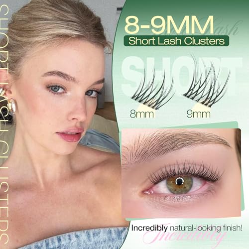8-9MM Short Lash Clusters by Lvmixwig - Natural Eyelash Extensions
