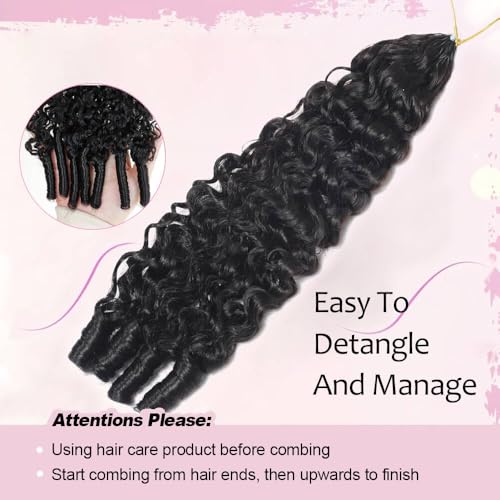 Burmese Curly Crochet Hair Extensions for Black Women - 180g, 16 Inch