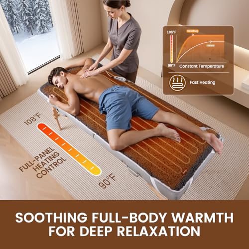 Bearhug 71x30 Massage Table Warmer - 5-Layer Sherpa Spa Heating Pad