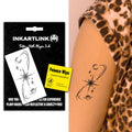 INKARTLINK Semi Permanent Tattoos, Temporary Tattoos for Girls, Party Tattoos, Waterproof, Natural and Realistic, Cruelty-free, Easy to Apply (Eight-pointed Star)