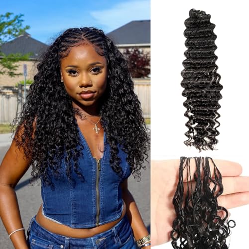 OQ Deep Wave Crochet Hair 18" - 100% Human Hair Extensions