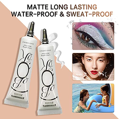 LOKFAR Matte Eyeshadow Primer 2 Pack - White Base, No Crease