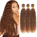 Brown Kinky Curly Hair Bundles 28-32 Inch Virgin Hair