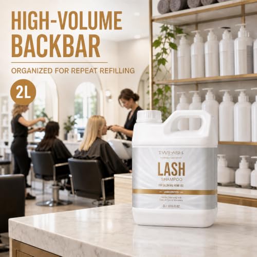 Unscented 2L Lash Shampoo Bulk Eyelash Extension & Sensitive Skin Cleanser