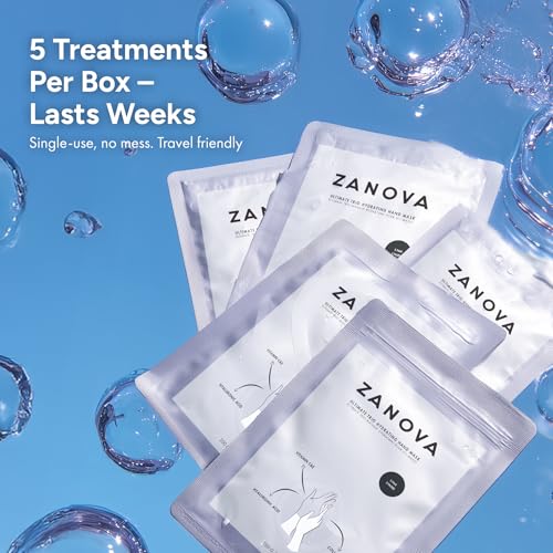 Zanova Hydrating Hand Mask Gloves for Dry Hands & Repair - 5 Pairs