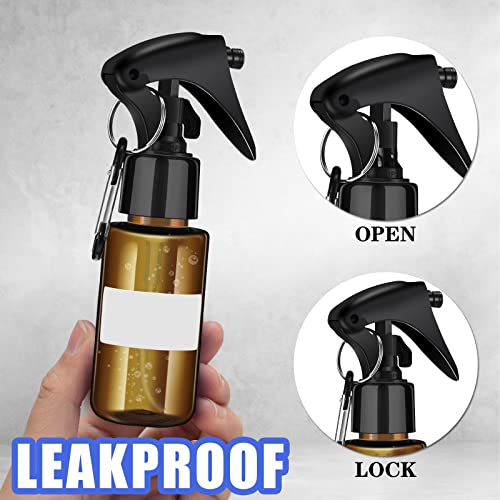 Roshtia 20 Pcs Mini Spray Bottles with Keychain - 2 oz Refillable