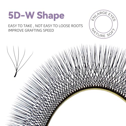 5D W Lash Extensions 0.07mm Premade Volume Fans D Curl 11mm