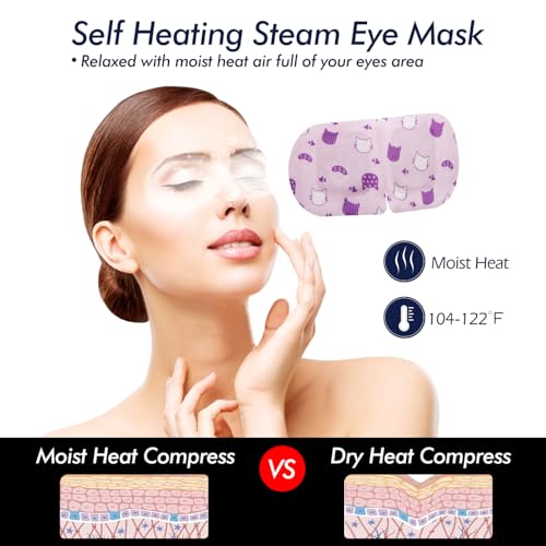 Jekeno Steam Eye Mask, 30 Packs Eye Masks for Dry Eyes Dark Circles and Puffiness, 40-60 Minutes Self Heated Steam Warm Eye Mask, Christmas Spa Gifts for Women