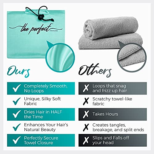Fast Drying Microfiber Hair Towel Wrap with Detangling Brush