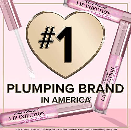 Too Faced Lip Injection Maximum Plump Extra Strength Lip Plumper Gloss, 0.14 fl. oz., Blueberry Buzz