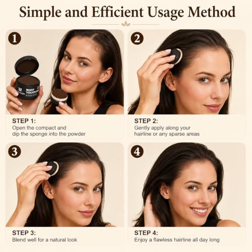 Root Touch Up Powder for Gray Hair - Dark Brown 0.14oz